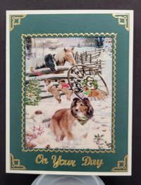 Vintage Dog Christmas Vintage Hue Acetate