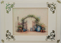 GlitterFilm and Vintage Hue 4 Card Kit Vintage Garden Gate