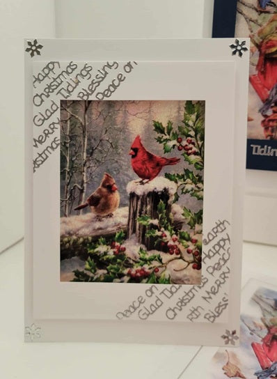 GlitterFilm and Vintage Hue 4 Card Kit Vintage Holidays