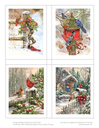 GlitterFilm and Vintage Hue 4 Card Kit Vintage Holidays