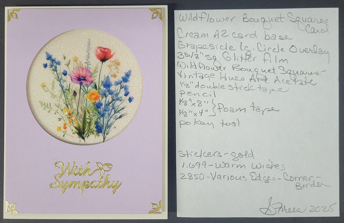 Wildflower Bouquet Squares, Vintage Hue Acetate