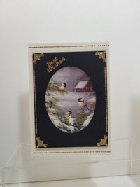GlitterFilm and Vintage Hue 4 Card Kit Winter Chickadees
