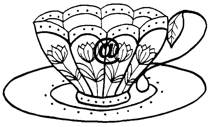 Tulip Teacup  Cling Stamp 1149 J