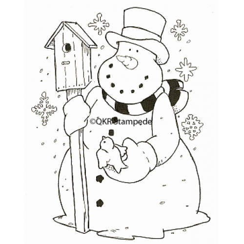 Birdhouse Snowman Cut-N-Create Print Q-14514CCP