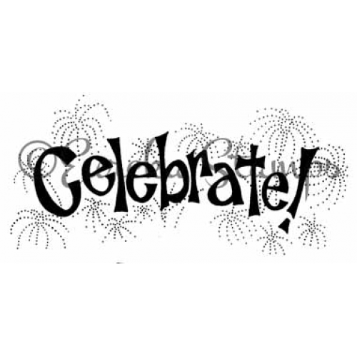 Celebrate with Fireworks Art Rubber Stamp  ES 14803K