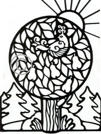 Stained Glass Dove in Pear Tree Cut-N-Create Print AS-1688CCP