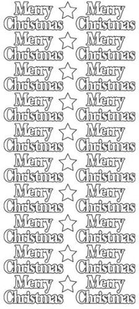Diamond Merry Christmas Outline Sticker  1.777 (4843)