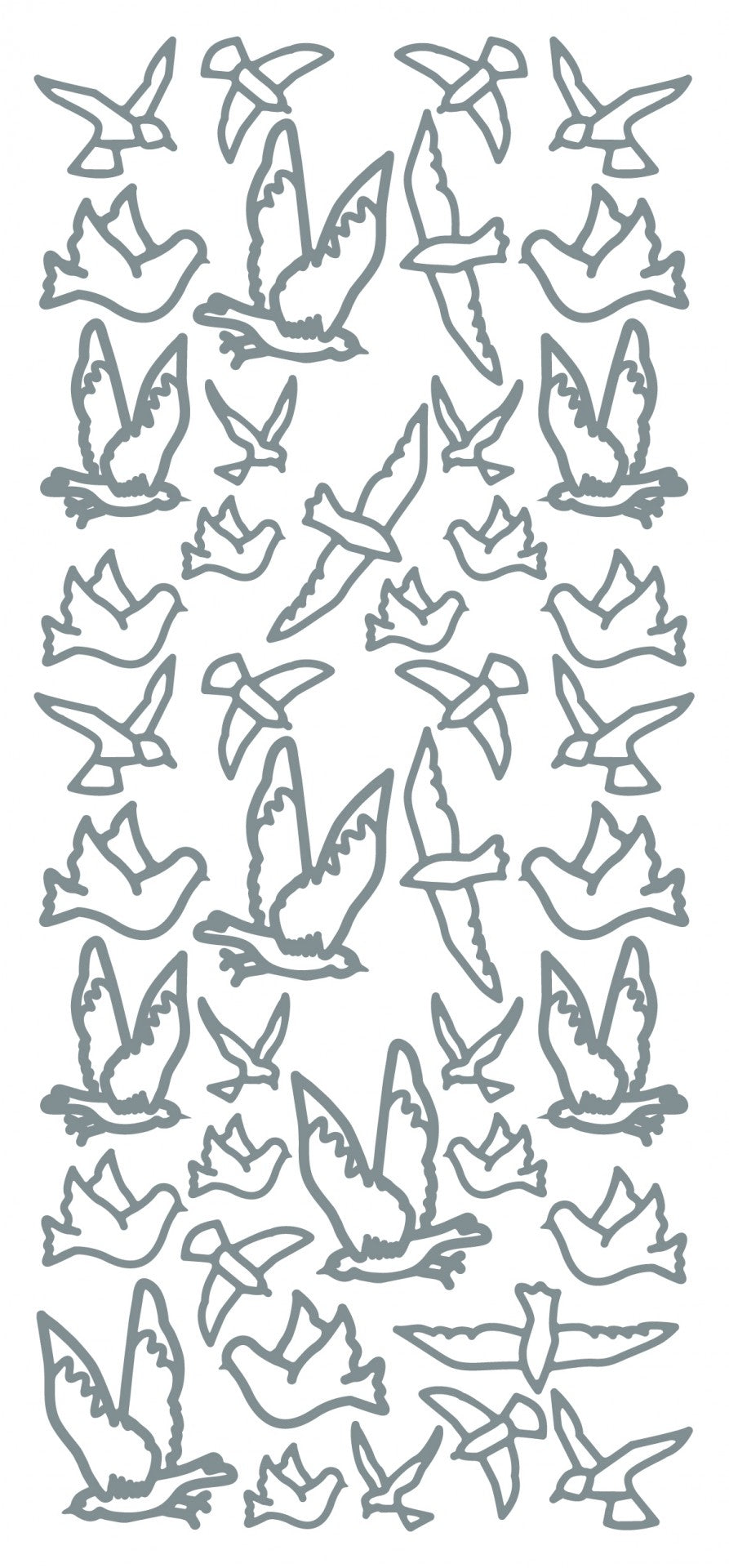 Birds in Flight Outline Sticker  2.236