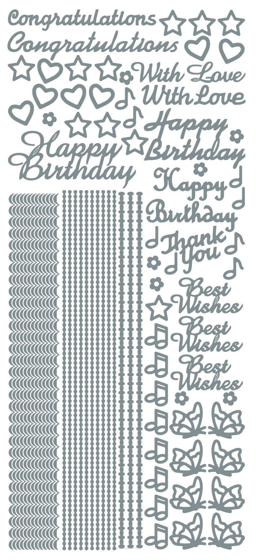 Congratulations-With Love-Borders Combo Outline Sticker  2.283