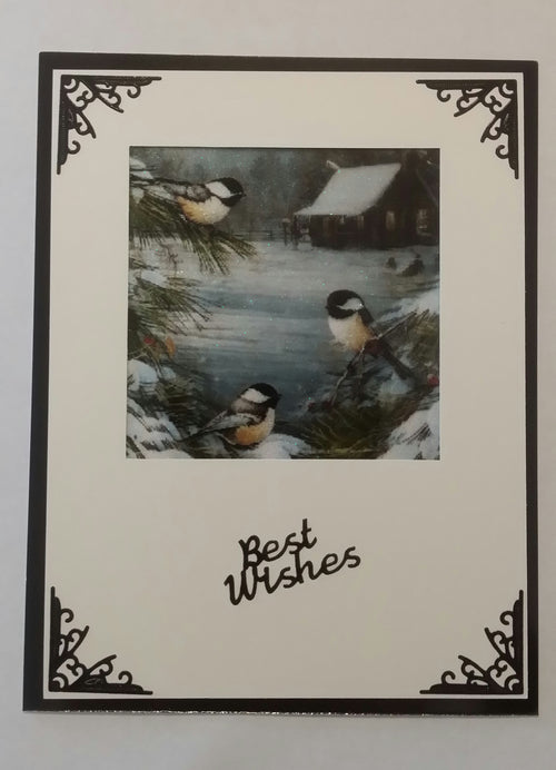 Winter Chickadees 6, Vintage Hue Acetate