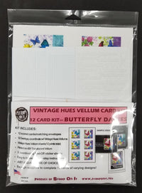 Vintage Hues Vellum Card Kit Butterfly Daisies