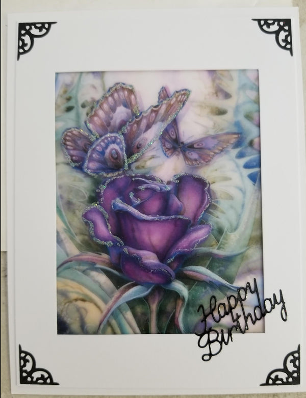 Vintage Hues Vellum, Purple Rose