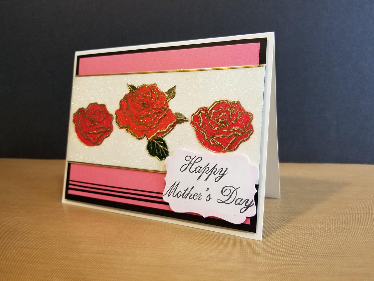 Sticker, Double Embossed Roses  356311