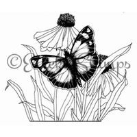 Butterfly & Daisy Flower Stamp ES-20801L