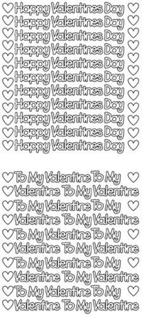 Happy Valentines Outline Sticker  2.268