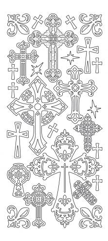 Crosses, variety Outline Sticker  2287