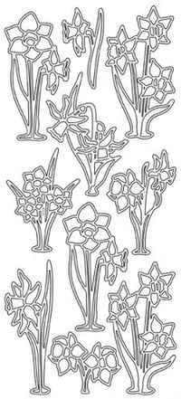Daffodils Outline Sticker 2.309