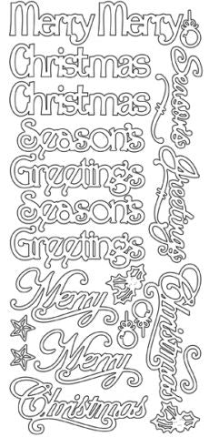 Elegant Christmas Greetings Outline Sticker  2601 (2122)