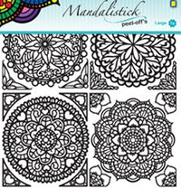 Mandalistick Medallion 4 designs Outline Sticker