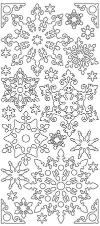 Snowflake Outline Sticker  (2472) 3182