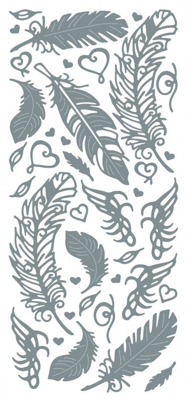 Feathers Outline Sticker  3504