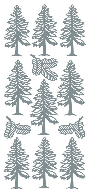 Fir Trees Outline Sticker  3787