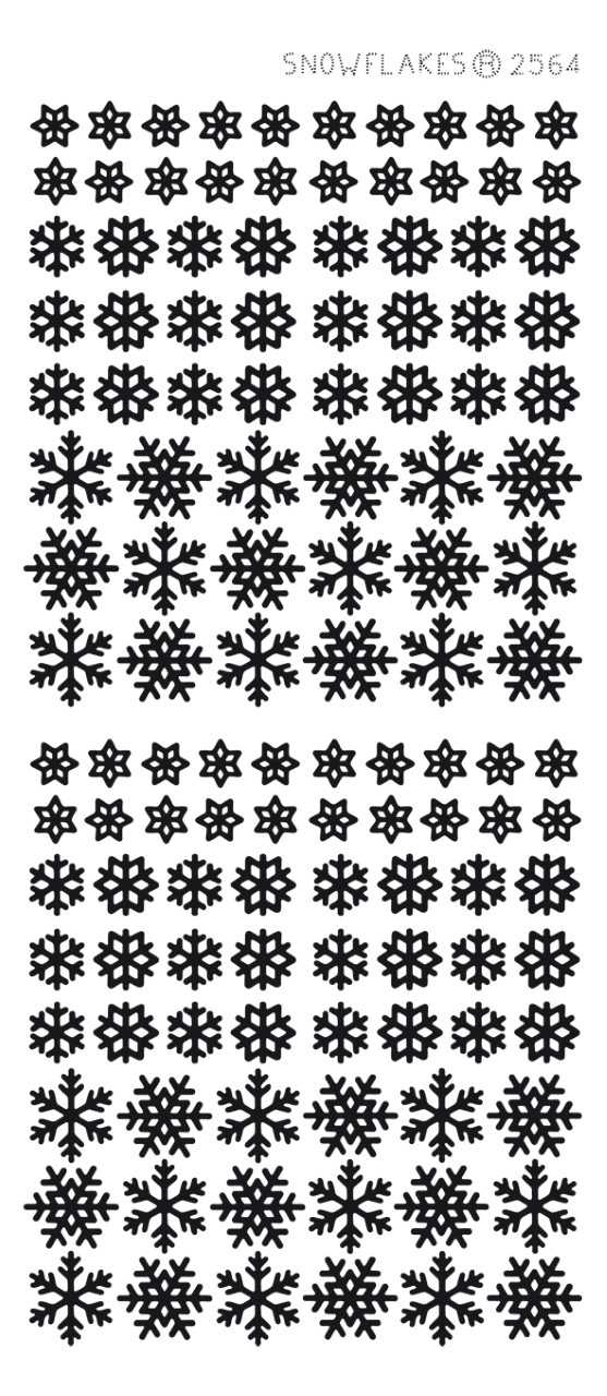 Tiny Snowflakes Outline Sticker  3895 (2564)