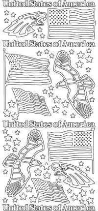 USA Eagle Outline Sticker  4088