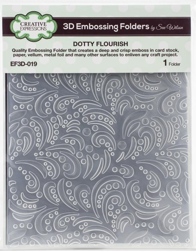 Embossing Folder 3D, Dotty Flourish 621225
