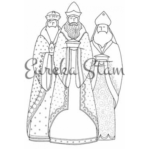 Three Wise Men Rubber Stamp  7604G