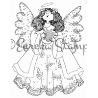 Christmas Angel Art Rubber Stamp   ES 7707N