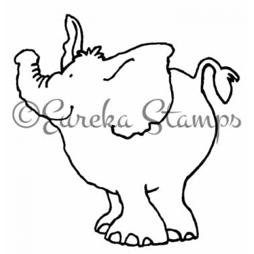 Baby Elephant Art Rubber Stamp  ES 8301F