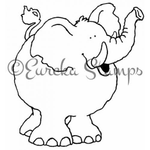 Daddy Elephant Art Rubber Stamp   ES 8303L