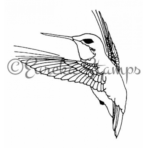 Hummingbird left Art Rubber Stamp  ES 9204E