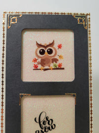 Autumn Owls For You Greetings, Slimline Vintage Hue Acetate