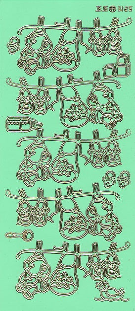 Baby Clothing Line Outline Sticker  3125