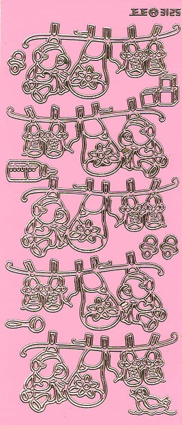 Baby Clothing Line Outline Sticker  3125
