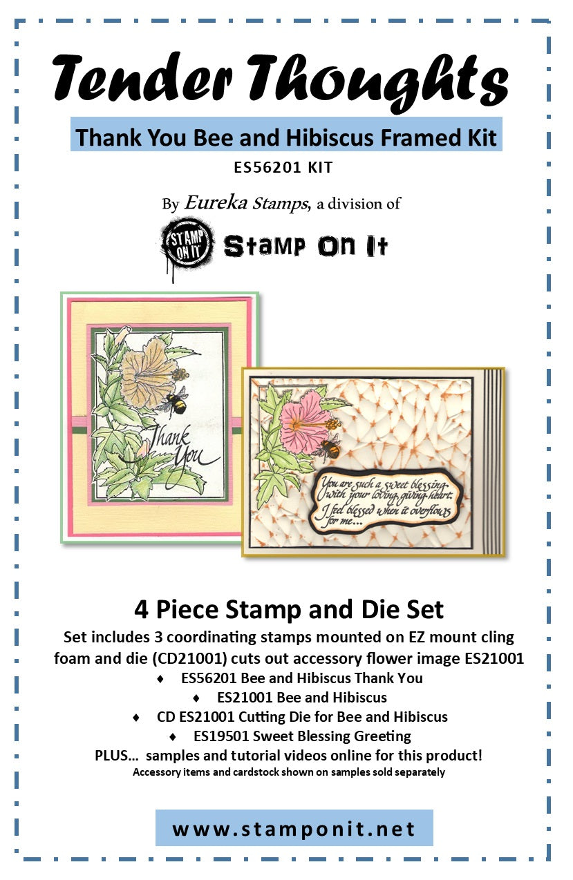 Thank You Hibiscus and Bee Framed Stamp Kit ES-56201