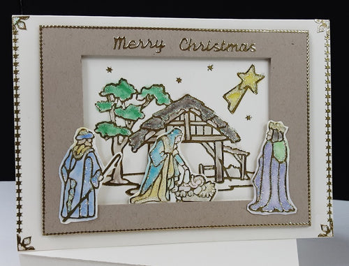 Bethlehem - Jesus Nativity Scene Outline Sticker  DD7055