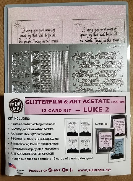 Bethlehem (Luke 2) GlitterFilm and Art Acetate Card Kit