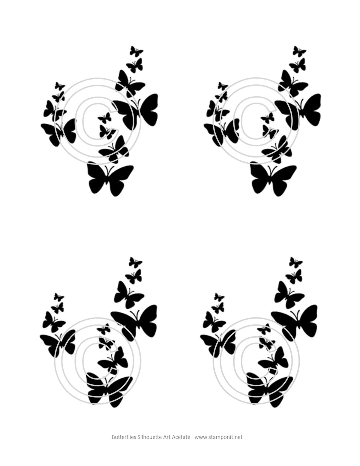 Butterflies Art Acetate Silhouette
