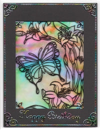 Butterflies and Lillies Art Acetate