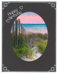 GlitterFilm & Vintage Hues 12 Card Kit Beach Scenes 1