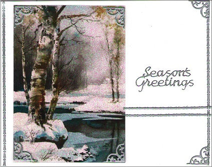 GlitterFilm & Vintage Hues 12 Card Kit Winter Pond Scene