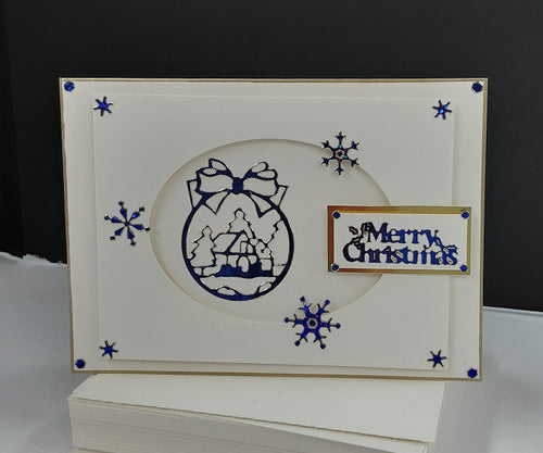 Christmas Ball Ornament-Landscape Outline Sticker  2431