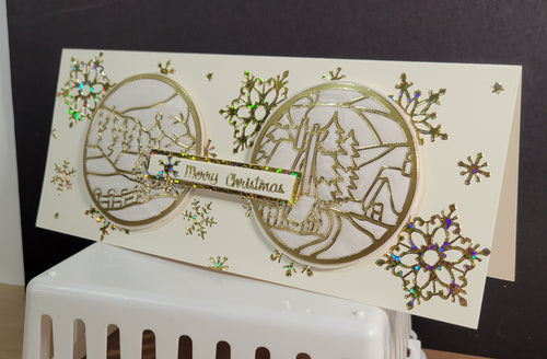 Winter Landscapes, round Outline Sticker  4715