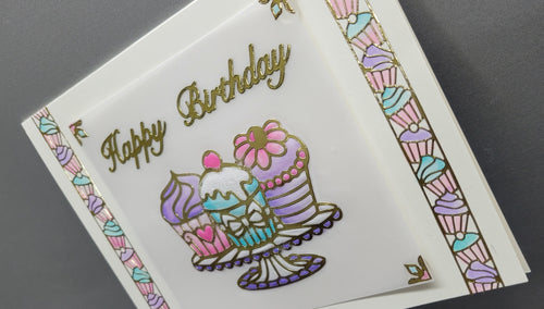 Cupcakes & Borders Outline Sticker DD5553