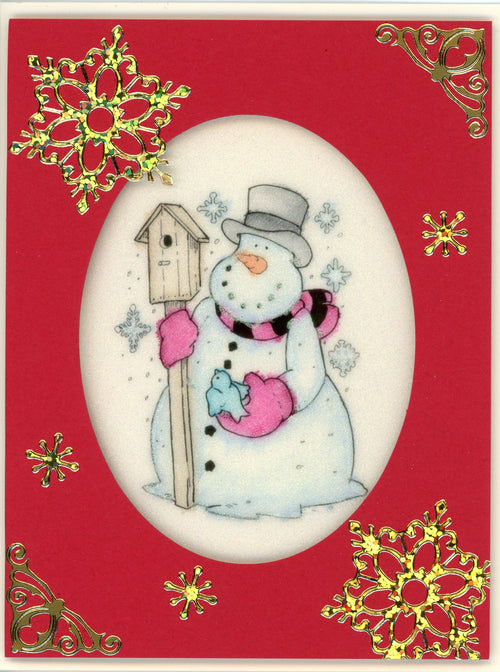 Birdhouse Snowman Cut-N-Create Print Q-14514CCP