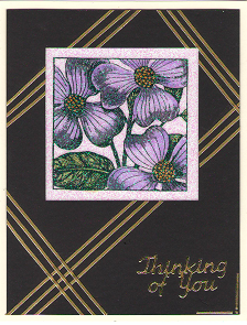 Cut-N-Create GlitterFilm 12 Card Kit Square with Flowers AS668