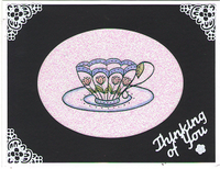 Cut-N-Create GlitterFilm 12 Card Kit Tulip Teacup AS1149